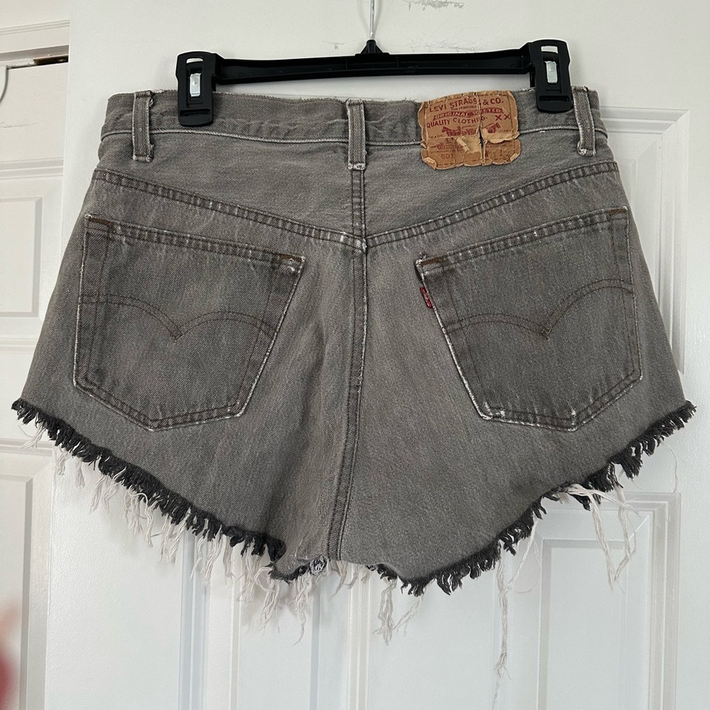 Vintage Levi’s grey denim 501 jean shorts